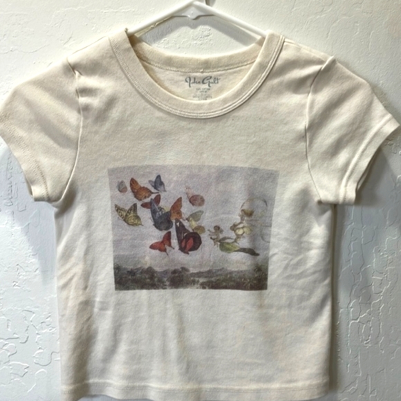 BRANDY MELVILLE BUTTERFLY Crop Top - Picture 2 of 4